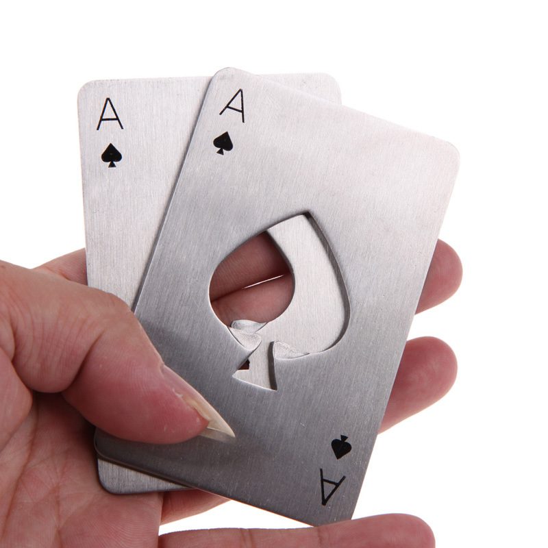 20 Pack Creative Poker Card Ace of Spades Beer Cap Bottle Opener Tools Gifts