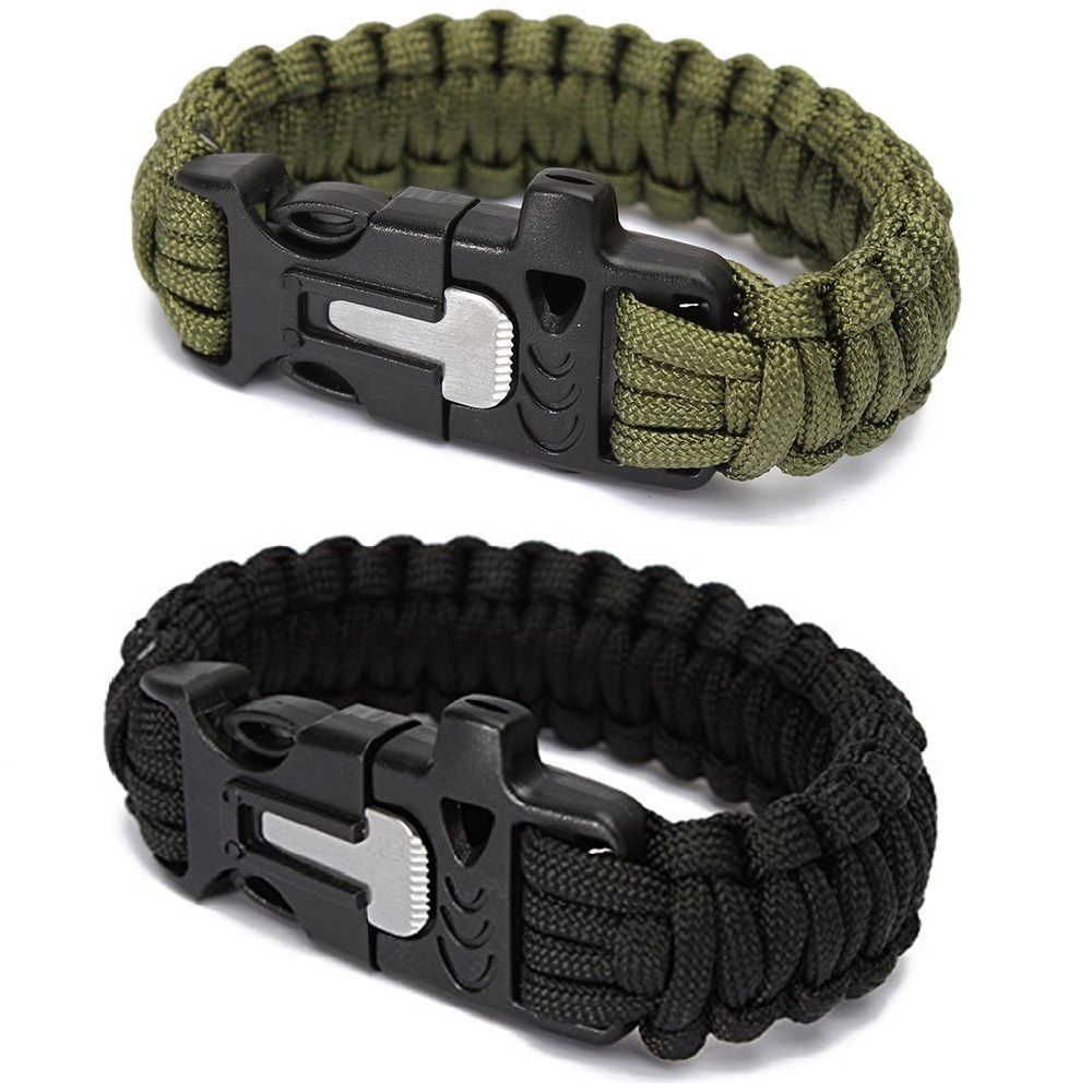 PROLOSO Emergency Paracord Bracelets 20 in 1 Adjustable Survival Gear Kit  SOS LED Flashlight£¬ Flint Fire Starter, Whistle, Compass & Scraper  Wilderness Survival Gear : Amazon.in: Sports, Fitness & Outdoors