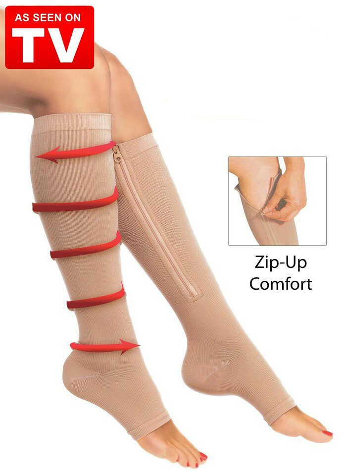 zip compression socks