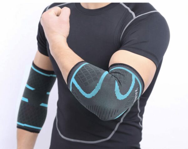 blue painless elbow support brace
