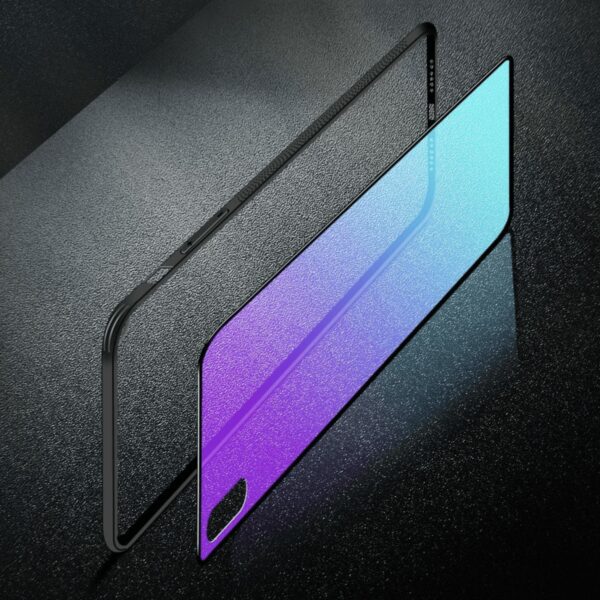 étui pour iPhone en verre invisible couleurs dégradées