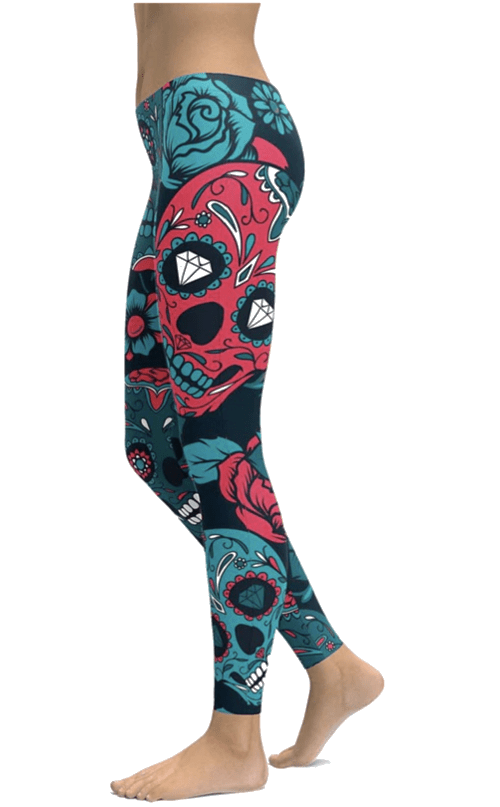 Pink Skull Leggings | Yoga Pants | Athleisure | TrendBaron.com