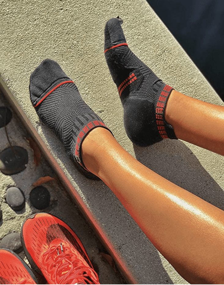 Rockay Accelerate Anti-Blister Running Socks Men Women Organic Merino Wool & Compression Arch (1 Pair)