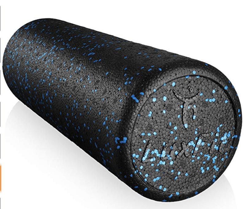 LuxFit Foam Roller, rodillos de espuma moteados para los músculos '3 años de garantía' con vídeo de instrucción en línea gratuito Extra Firme de alta densidad para la terapia física, el ejercicio, el masaje muscular de tejido profundo