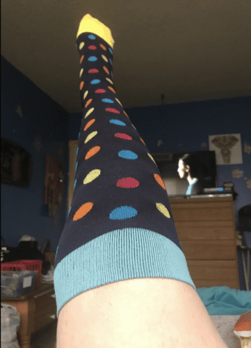 Polka Dots Graduated Compression Socks - 20-30 mmHg photo review