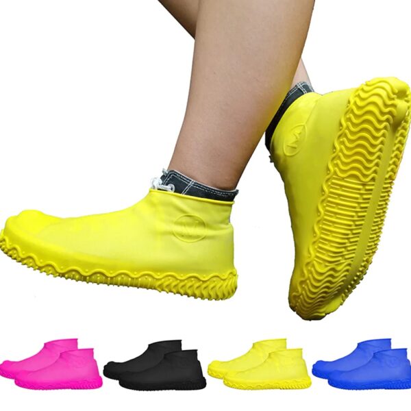 trendbaron waterproof shoe rain covers multiple colors anti slip durable silicone for sneakers leather shoes foldable