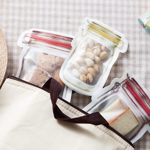 mason jar food storage zipper bag food saver reusable waterproof