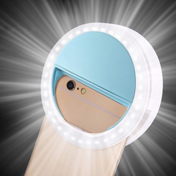 perfekt selfie camera light ring lighting clip for phone tablet computer