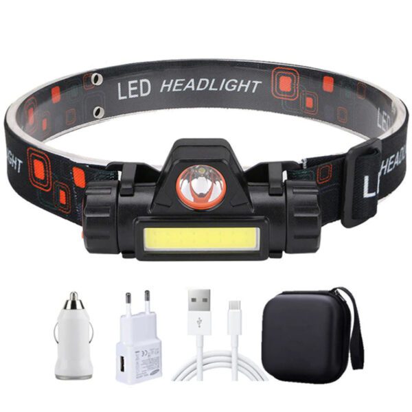 LED headlamp set headlights for camping hiking fishing running walking handsfree