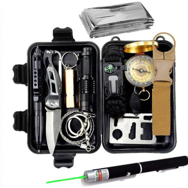 ultimate outdoor survival kit complete set flashlight outdoor tools multi tool