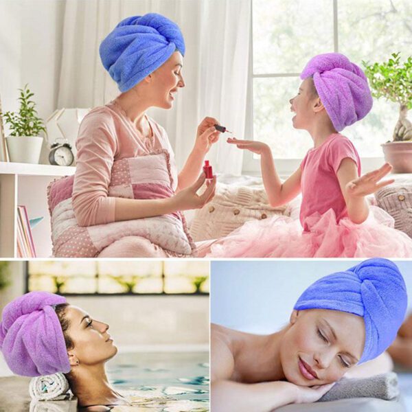 trendbaron quick dry hair towel microfiber hair drying towel moisture absorbing easy wrap