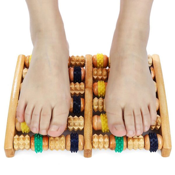 wooden foot massager tool plantar fasciitis foot pain reflexology
