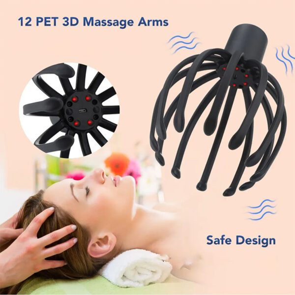 electric octopus scalp massager head massager