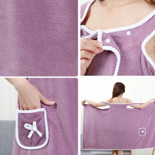 the towel dress wearable bath towel for women sauna spa yoga bath shower features