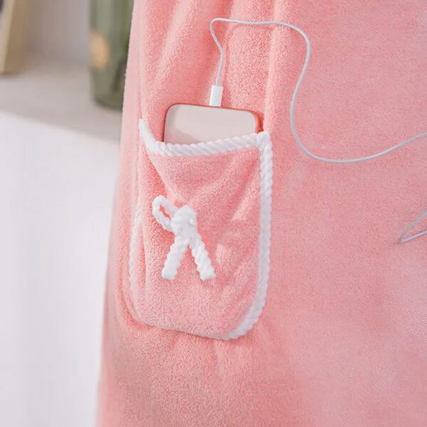 the towel dress wearable bath towel for women sauna spa yoga bath shower with pocket